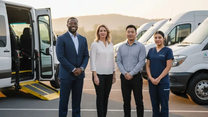 Duke Family Transportation accessible van providing non-emergency medical transport